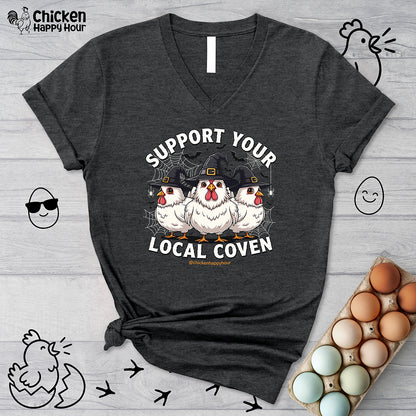 Support Your Local Coven V-Neck Tee