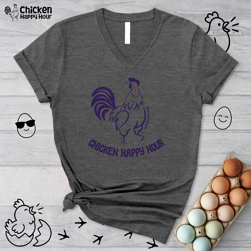 Feminine Chicken V-Neck Tee