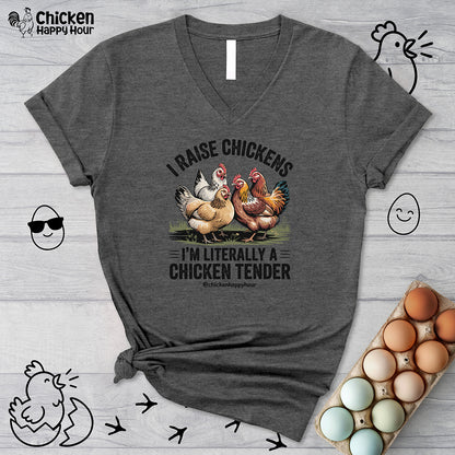 I'm Literally a Chicken Tender V-Neck Tee