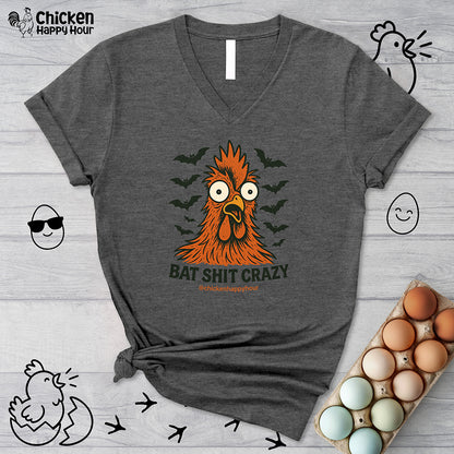 Bat Shit Crazy V-Neck Tee