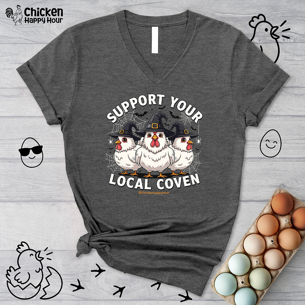 Support Your Local Coven V-Neck Tee