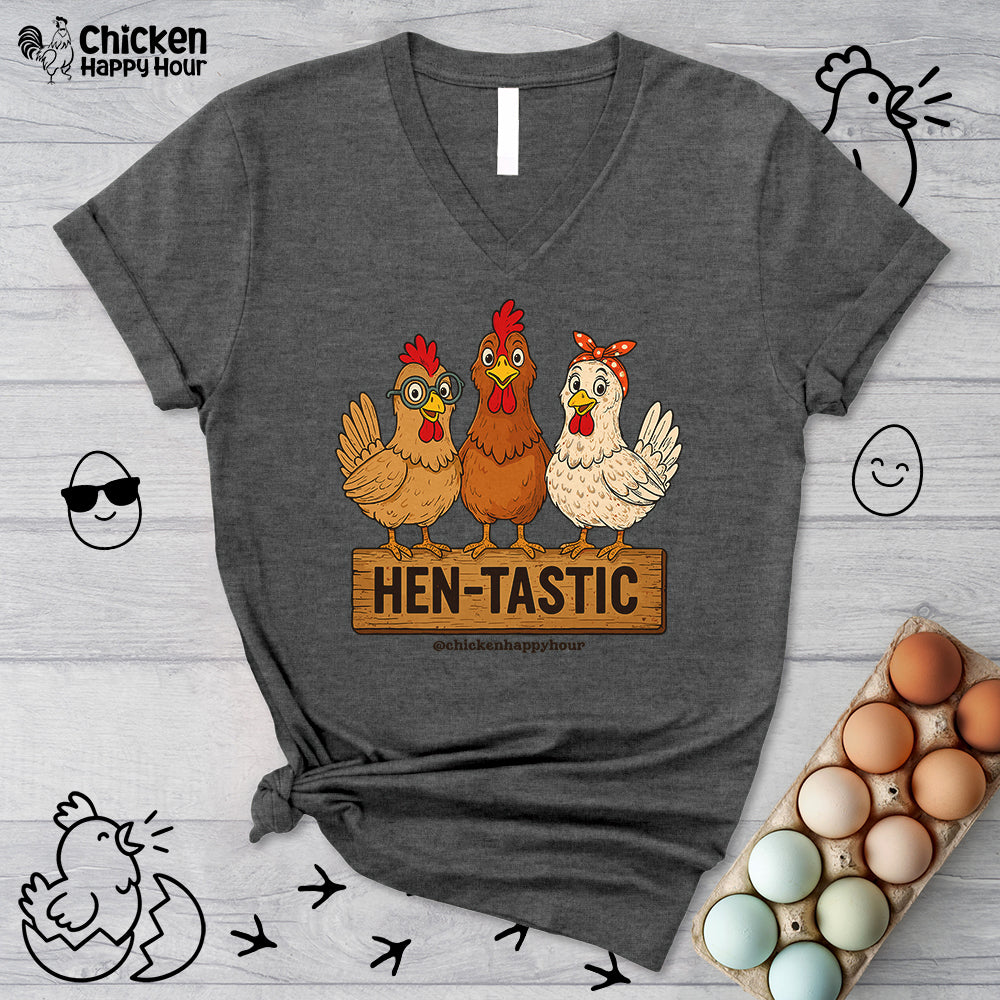 Hen-Tastic V-Neck Tee