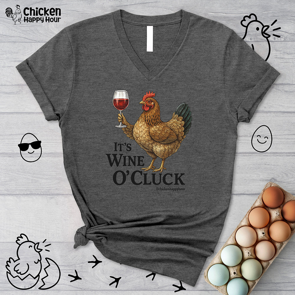 It’s Wine O’ Cluck V-Neck Tee