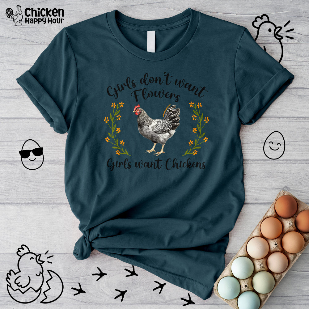 Girls Want Chickens Unisex Tee