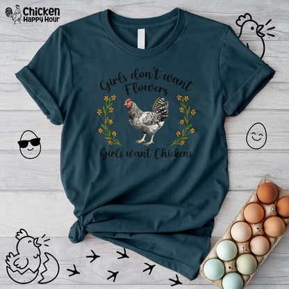 Girls Want Chickens Unisex Tee