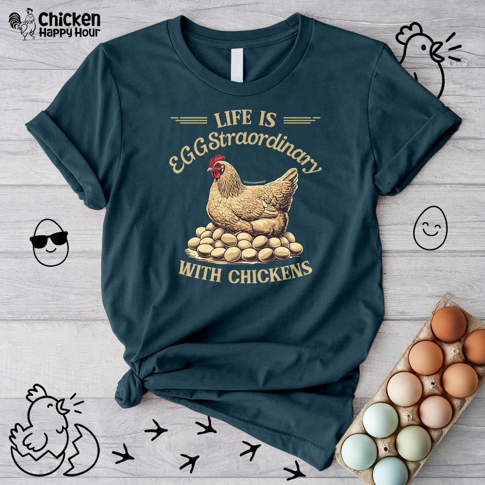 Life is EGGStraordinary with Chickens Unisex Tee