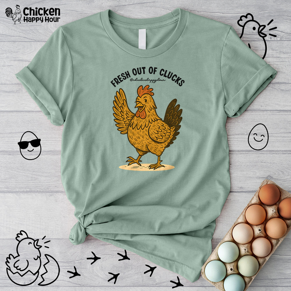 FRESH OUT OF CLUCKS Unisex Tee