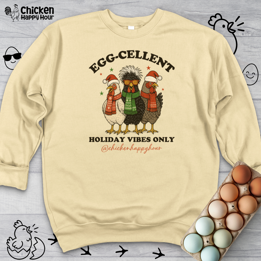 Egg-Cellent Holiday Vibes Only Crewneck