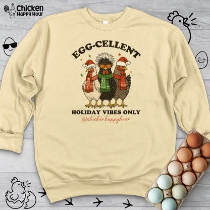 Egg-Cellent Holiday Vibes Only Crewneck