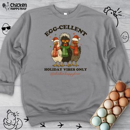 Egg-Cellent Holiday Vibes Only Crewneck