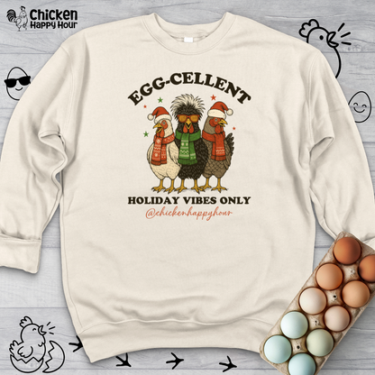 Egg-Cellent Holiday Vibes Only Crewneck
