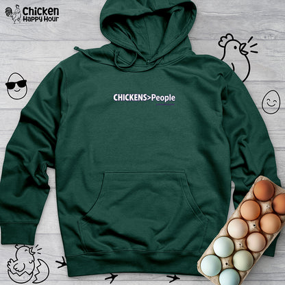 CHICKENS People Hooded Sweatshirt