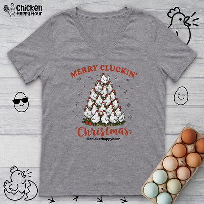 Merry Cluckin' V-Neck Tee