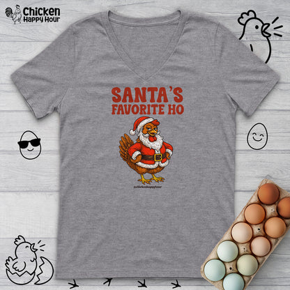 Santa’s Favorite Ho V-Neck Tee
