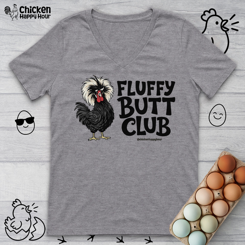 Fluffy Butt Club V-Neck Tee