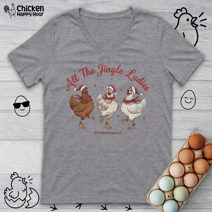 All the Jingle Ladies V-Neck Tee