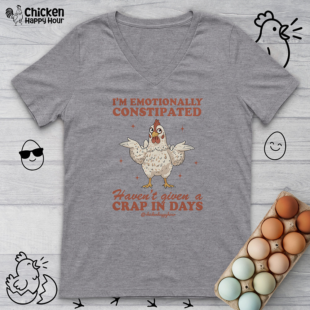 Emotionally Constipated V-Neck Tee