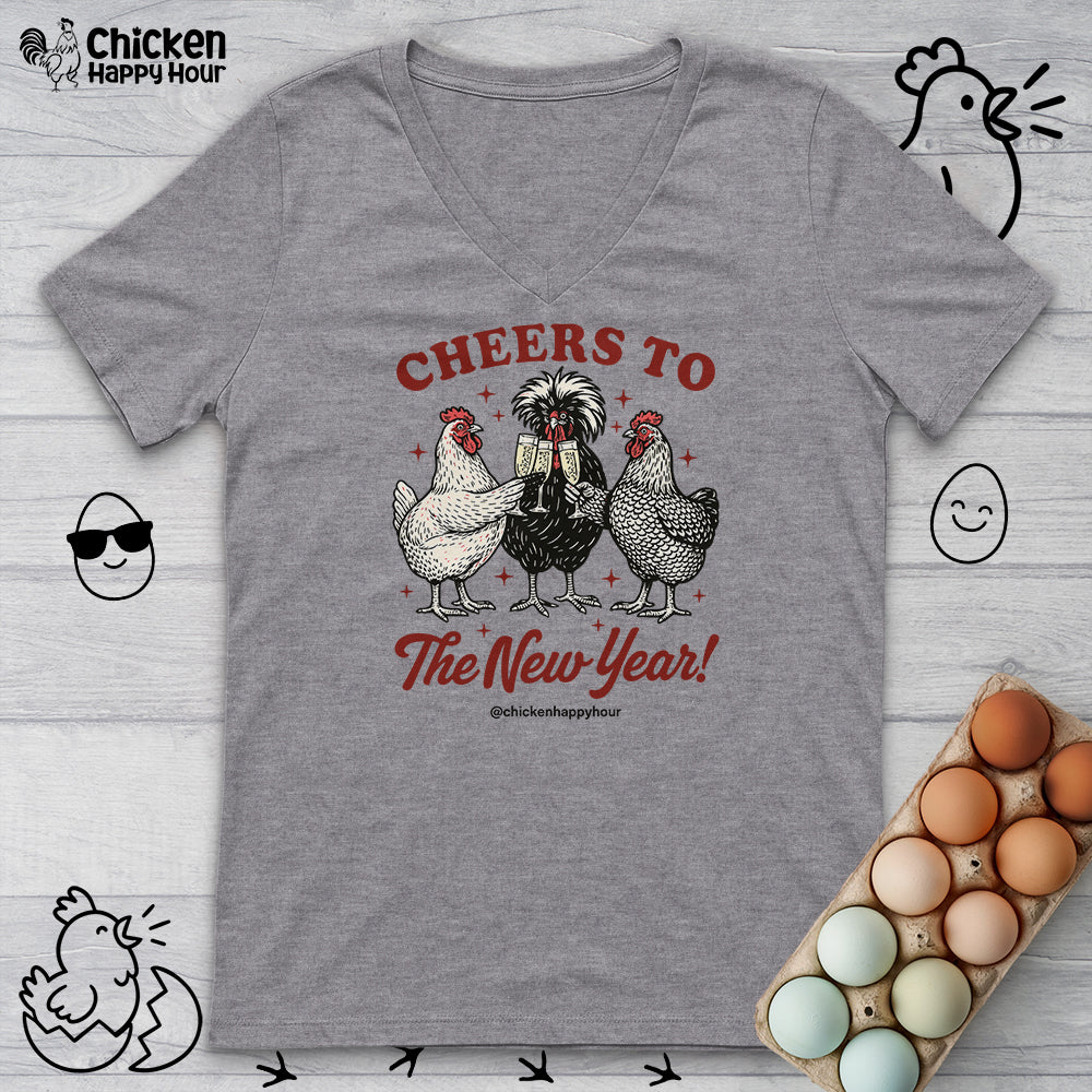 Cheers to The New Year V-Neck Tee