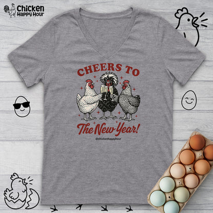 Cheers to The New Year V-Neck Tee