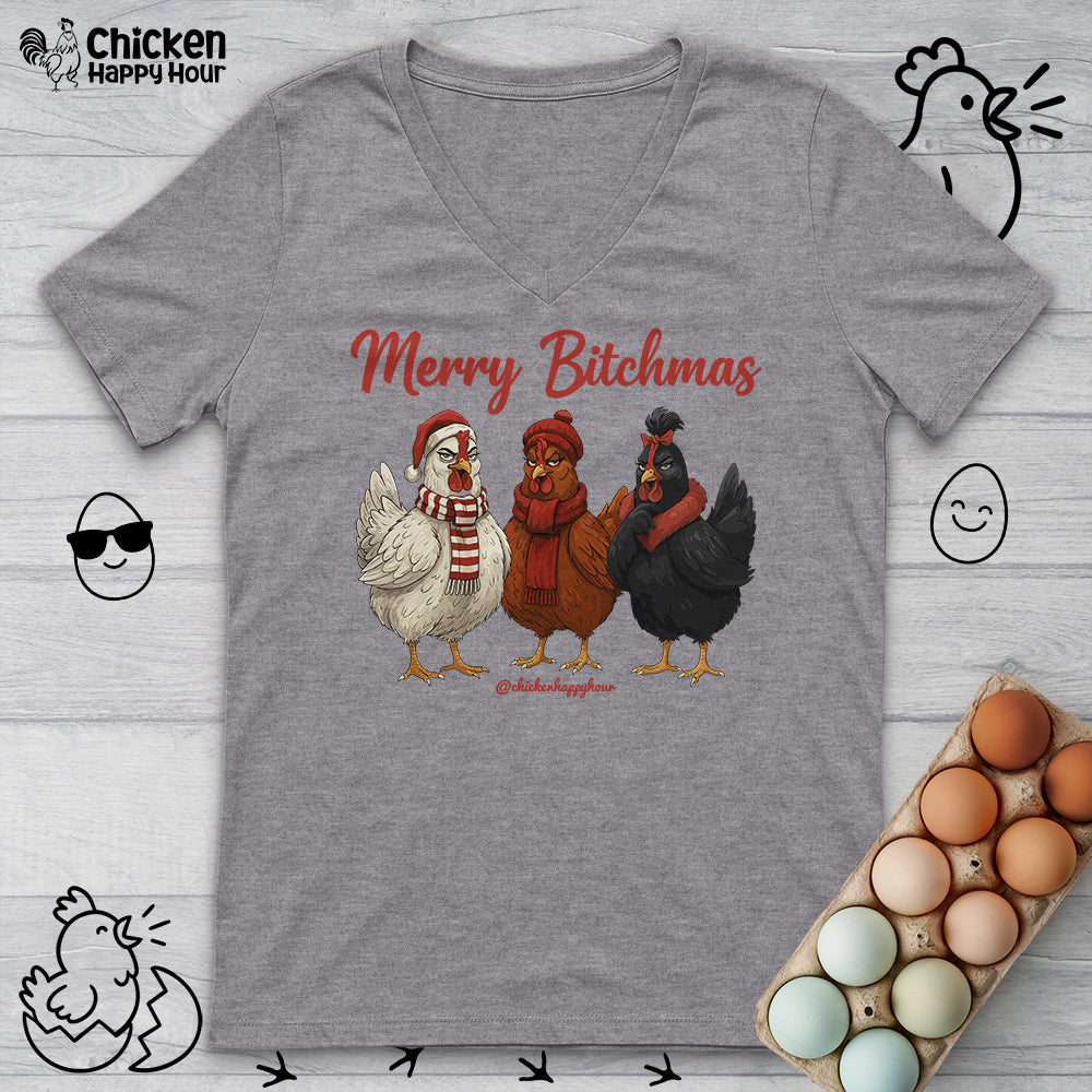 Merry Bitchmas V-Neck Tee