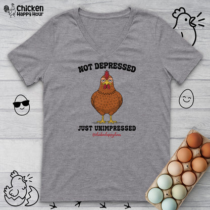 Not Depressed V-Neck Tee