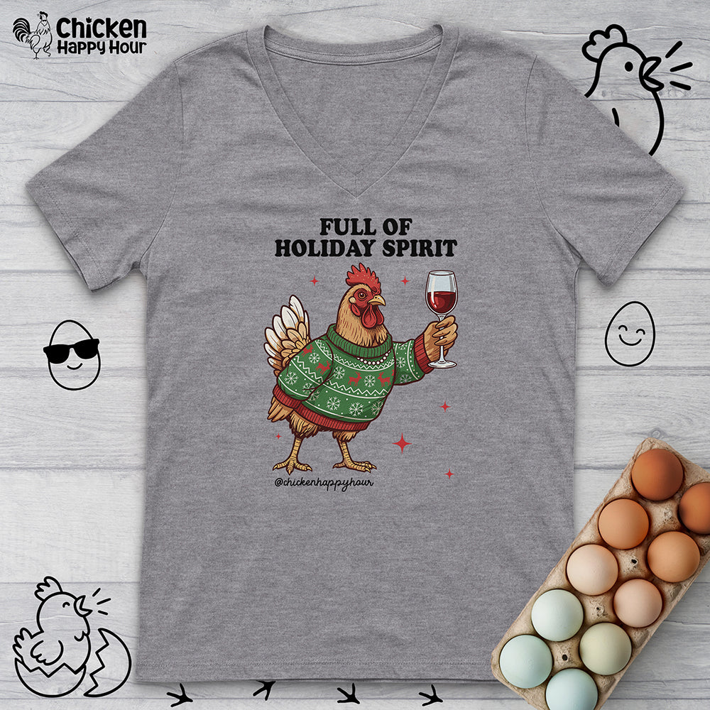 Full of Holiday Spirit V-Neck Tee