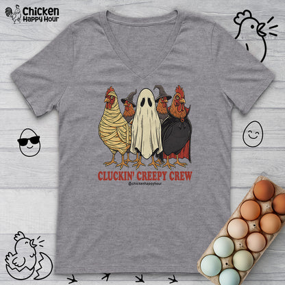 Cluckin’ Creepy Crew V-Neck Tee