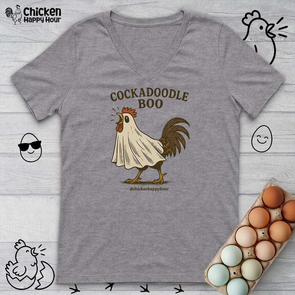 Cockadoodle BOO V-Neck Tee