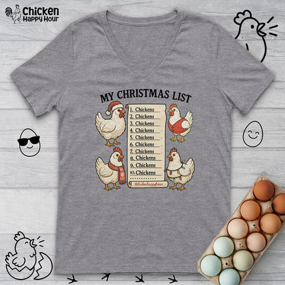 Christmas List V-Neck Tee