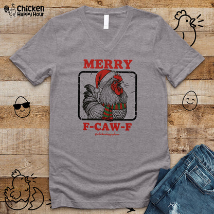 Merry F-Caw-F V-Neck Tee