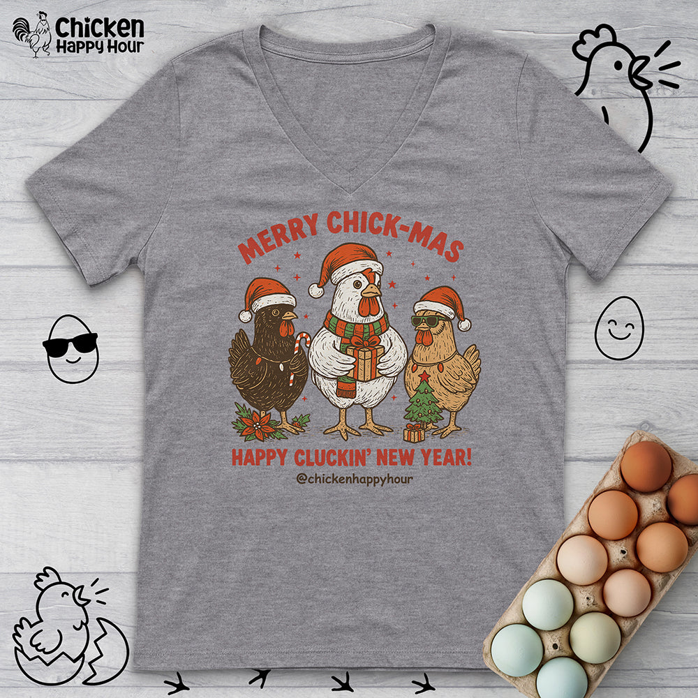 Merry Chick-Mas V-Neck Tee