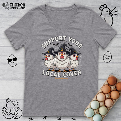 Support Your Local Coven V-Neck Tee