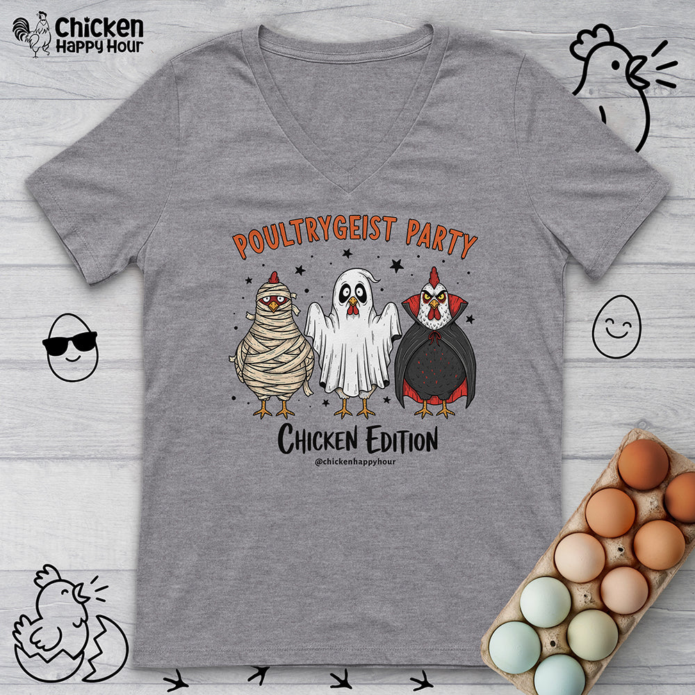 Poultrygeist Party V-Neck Tee