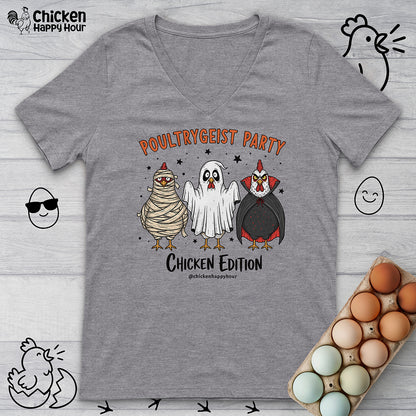 Poultrygeist Party V-Neck Tee