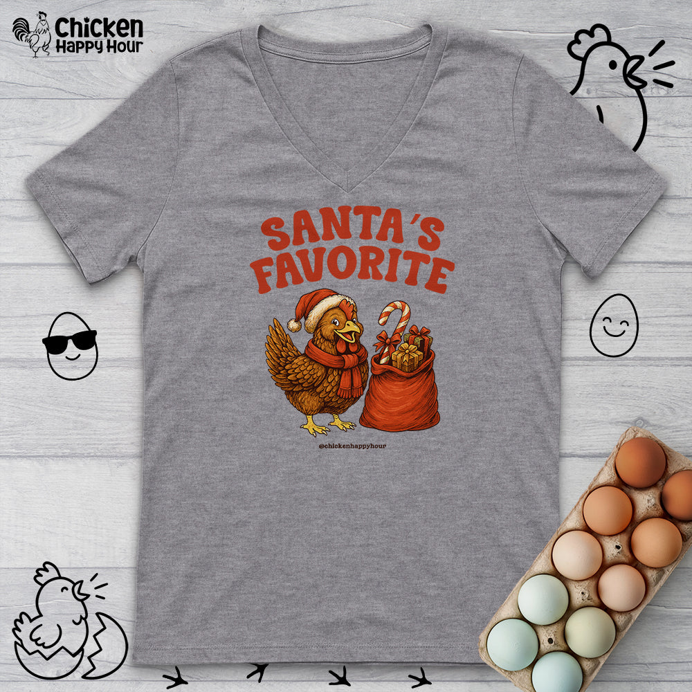 Santa’s Favorite V-Neck Tee