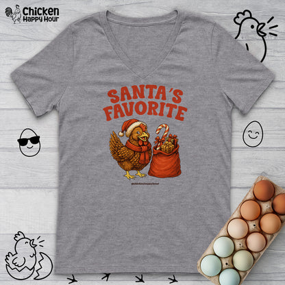 Santa’s Favorite V-Neck Tee