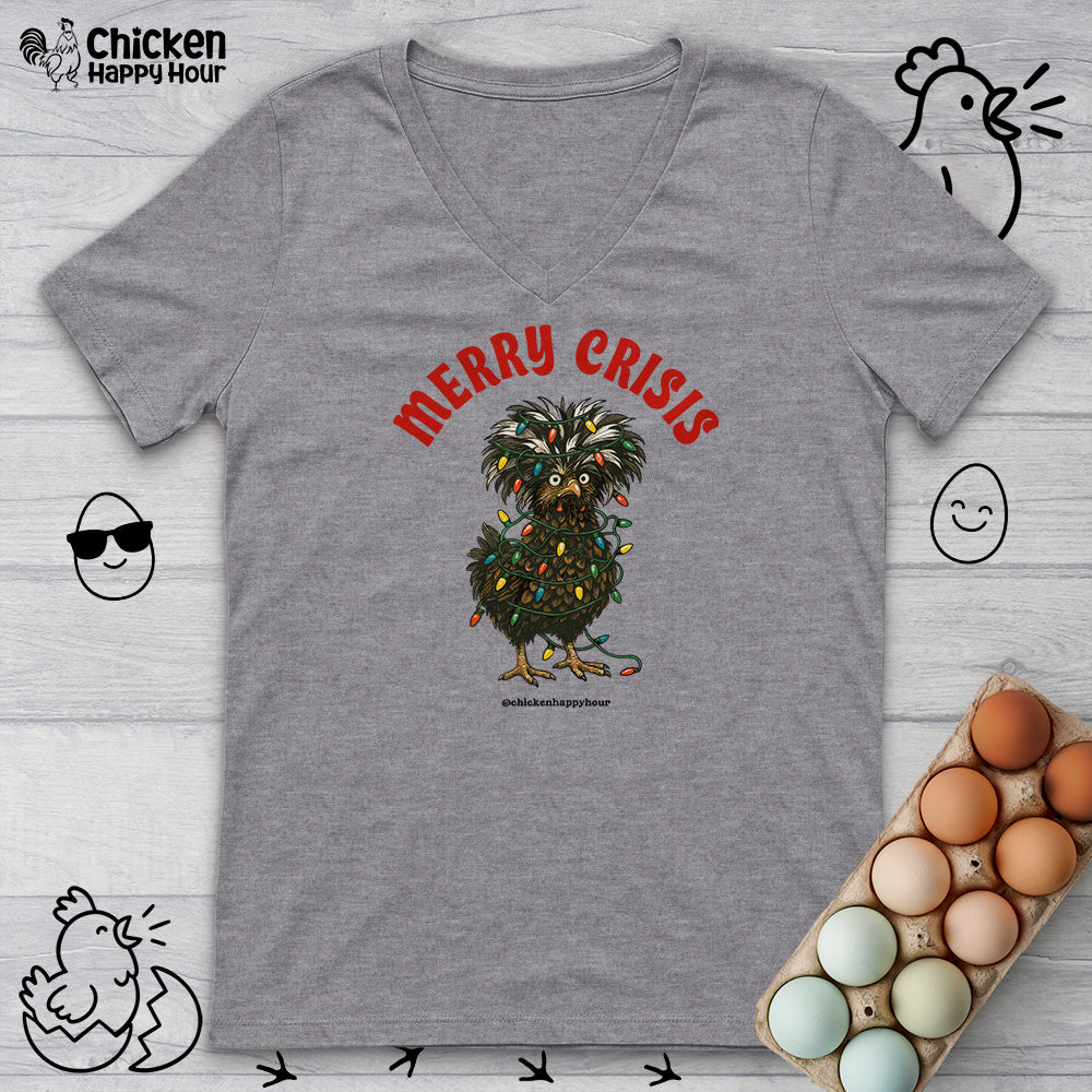 Merry Crisis V-Neck Tee