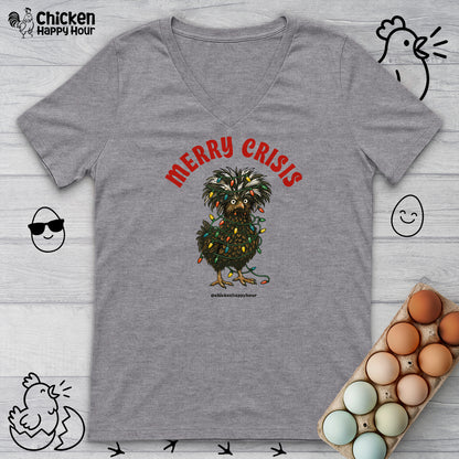 Merry Crisis V-Neck Tee