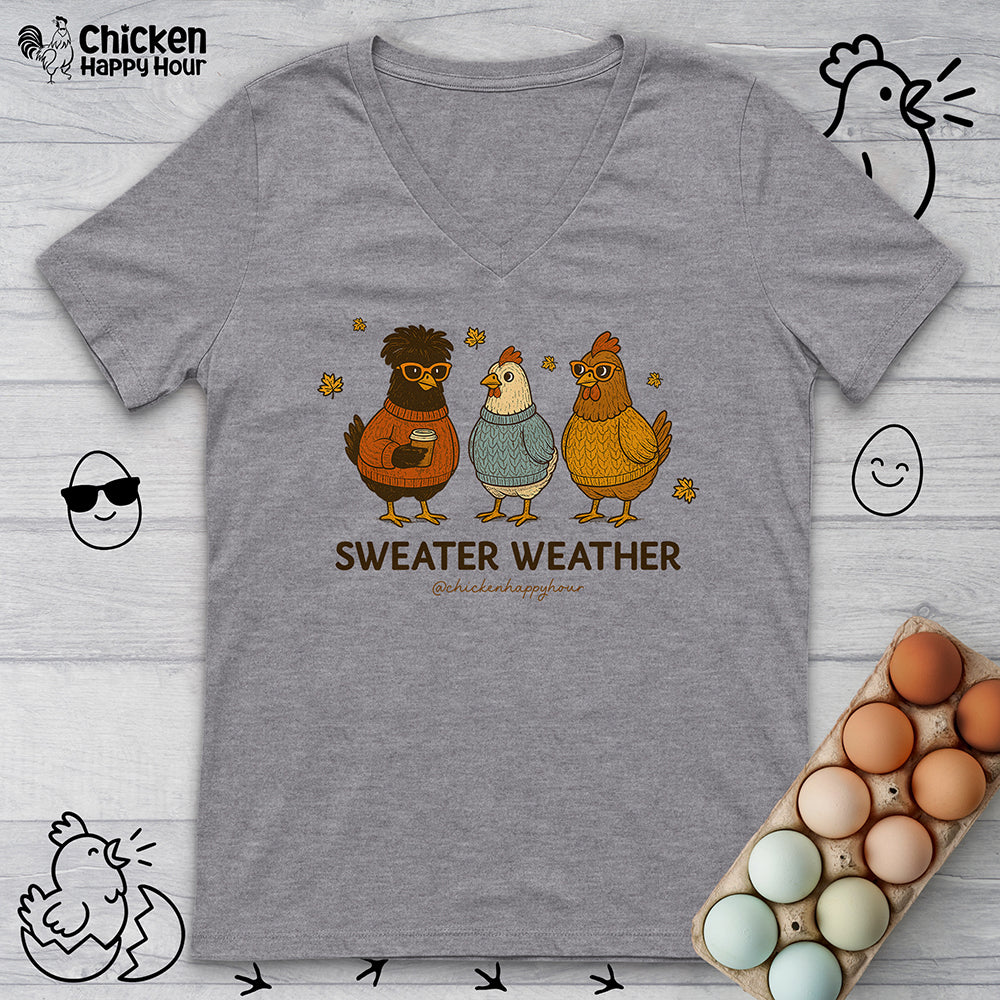 Sweater Weather V-Neck Tee
