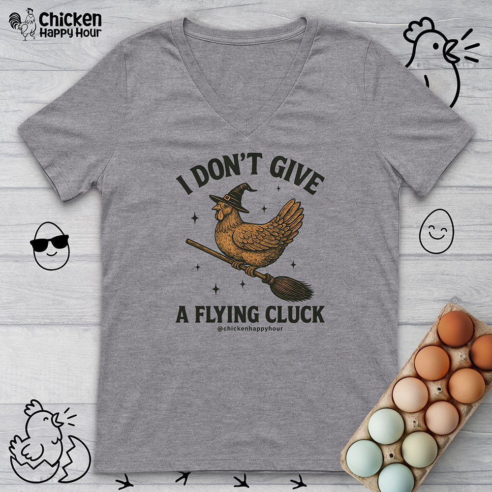 I Don't Give a Flying Cluck V-Neck Tee