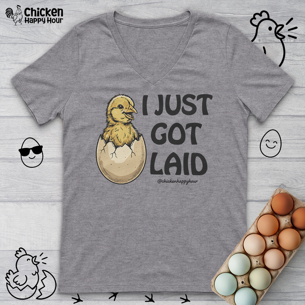 I Just Got Laid V-Neck Tee