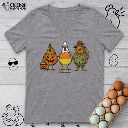 Halloween Chicken V-Neck Tee