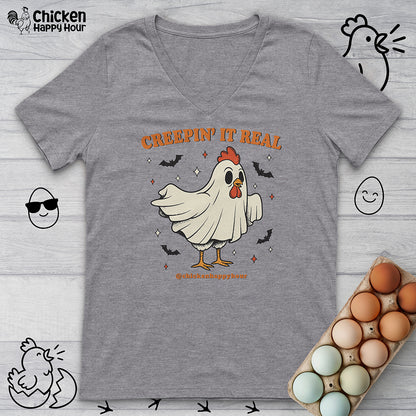 Creepin' It Real V-Neck Tee