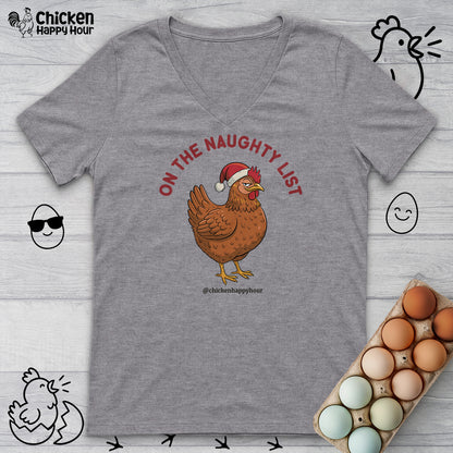 On the Naughty List V-Neck Tee