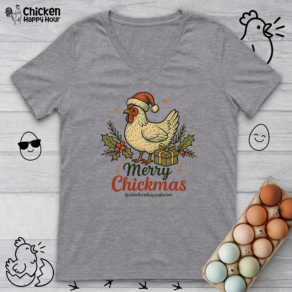 Merry Chickmas V-Neck Tee