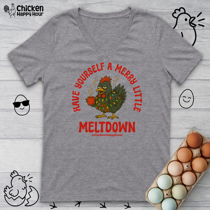Have Yourself A Merry Little Meltdown V-Neck Tee