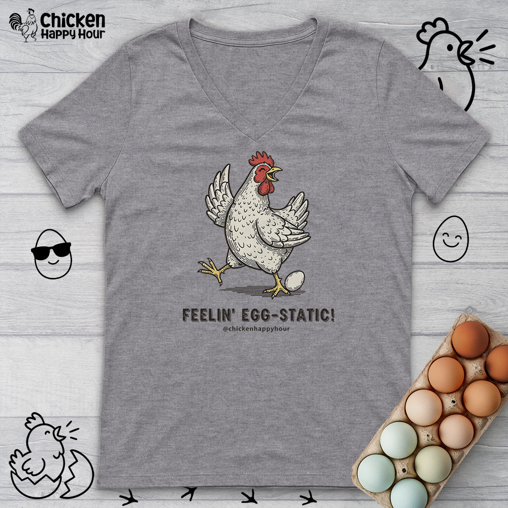 Feelin' Egg-Static! V-Neck Tee