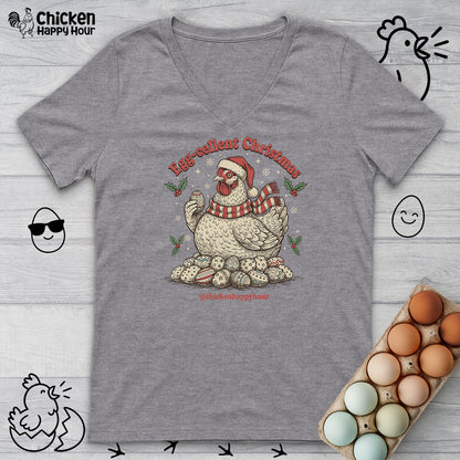 Egg-cellent Christmas V-Neck Tee