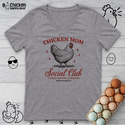 Chicken Mom Social Club V-Neck Tee