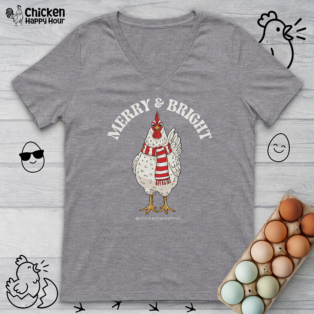 Merry & Bright V-Neck Tee